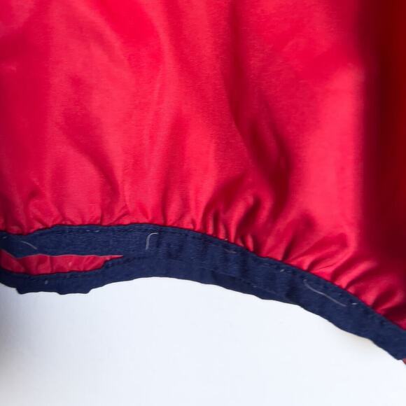 Vintage LL Bean Windbreak Large Pullover Red Blue Light Weight Button 80s 90s - Picture 5 of 8